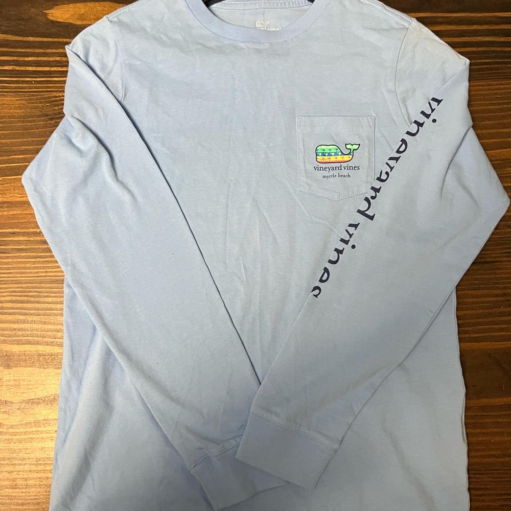 Vineyard Vines Sky Blue Long Sleeve Tee from Myrtle Beach